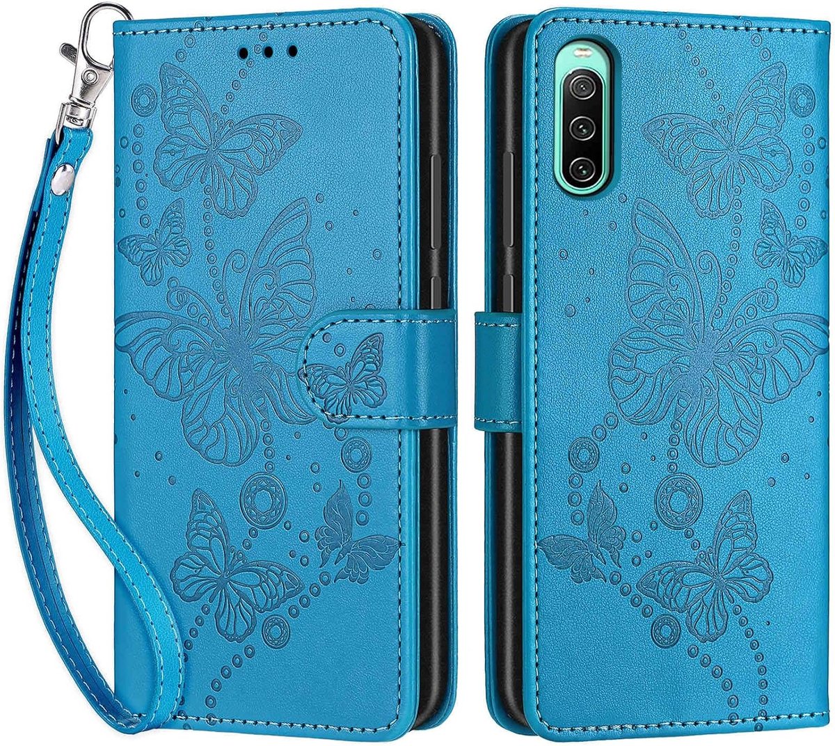 Portemonnee Telefoonhoes voor Sony Xperia 10 IV Blauw