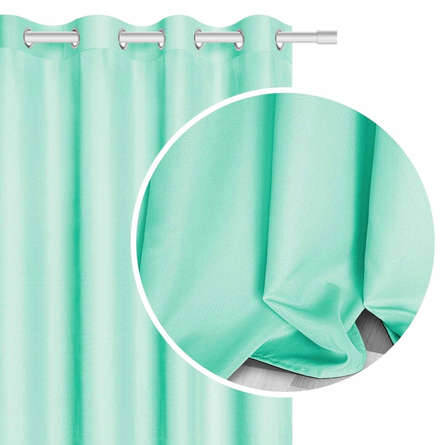 PRESTIQUA Kant-en-klare gordijnen mintgroen 140x150 cm, verduisterend