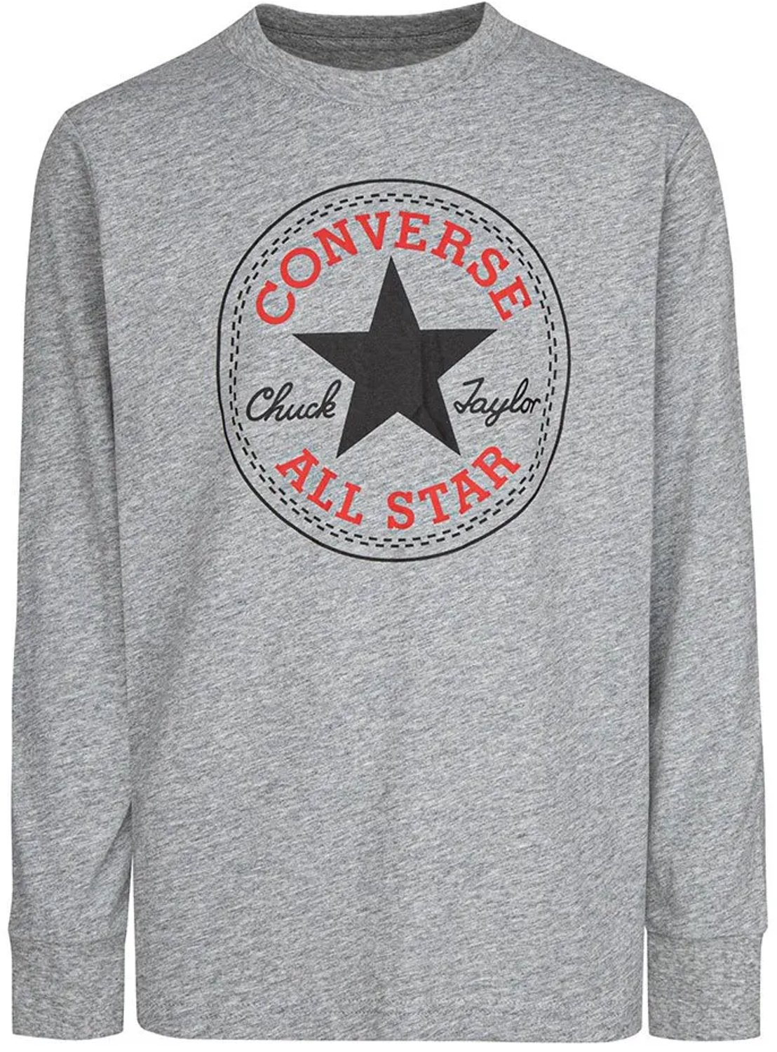 Converse Kids Chuck Patch T-shirt Met Lange Mouwen 4-5 Years Jongen Grijs