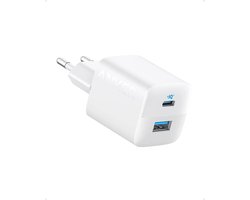 Anker 323 Wall Charger - 33W USB-C & USB-A Oplader - USB Charger - PowerIQ 3.0 Technologie - ActiveShield Veiligheid - Compact Ontwerp - Wit