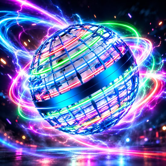 Airglide Magic Spinner - Airglide Bal - Airgliderbal Magic Spinner - Airglide - Flying Ball - Mini Drone Voor Binnen - Fly Spinning Ball - Flying Spinner - Fidget Toy Boomerang Spinner - Met Led - Speelgoed Voor Kinderen - Kerstcadeau — afbeelding 5