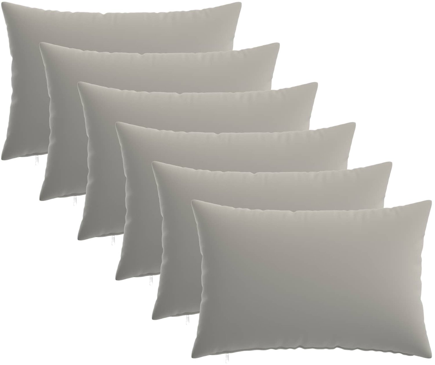 vidaXL Dekenkussen - 6 - st - HEERLEN - Grijs - 40 - x - 60 - cm - Polyester
