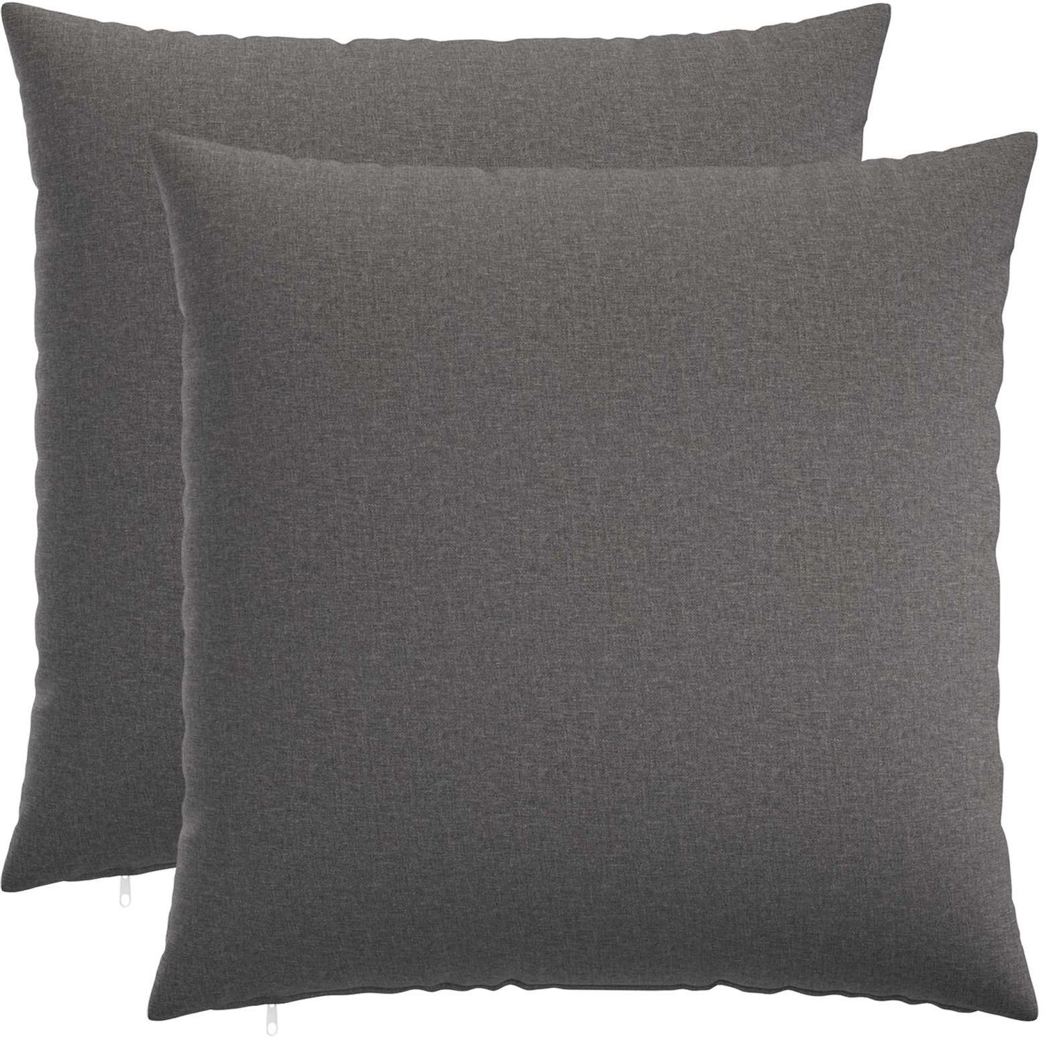 vidaXL Dekenkussen - 2 - st - HEERLEN - Lichtgrijs - 60 - x - 60 - cm - Stof