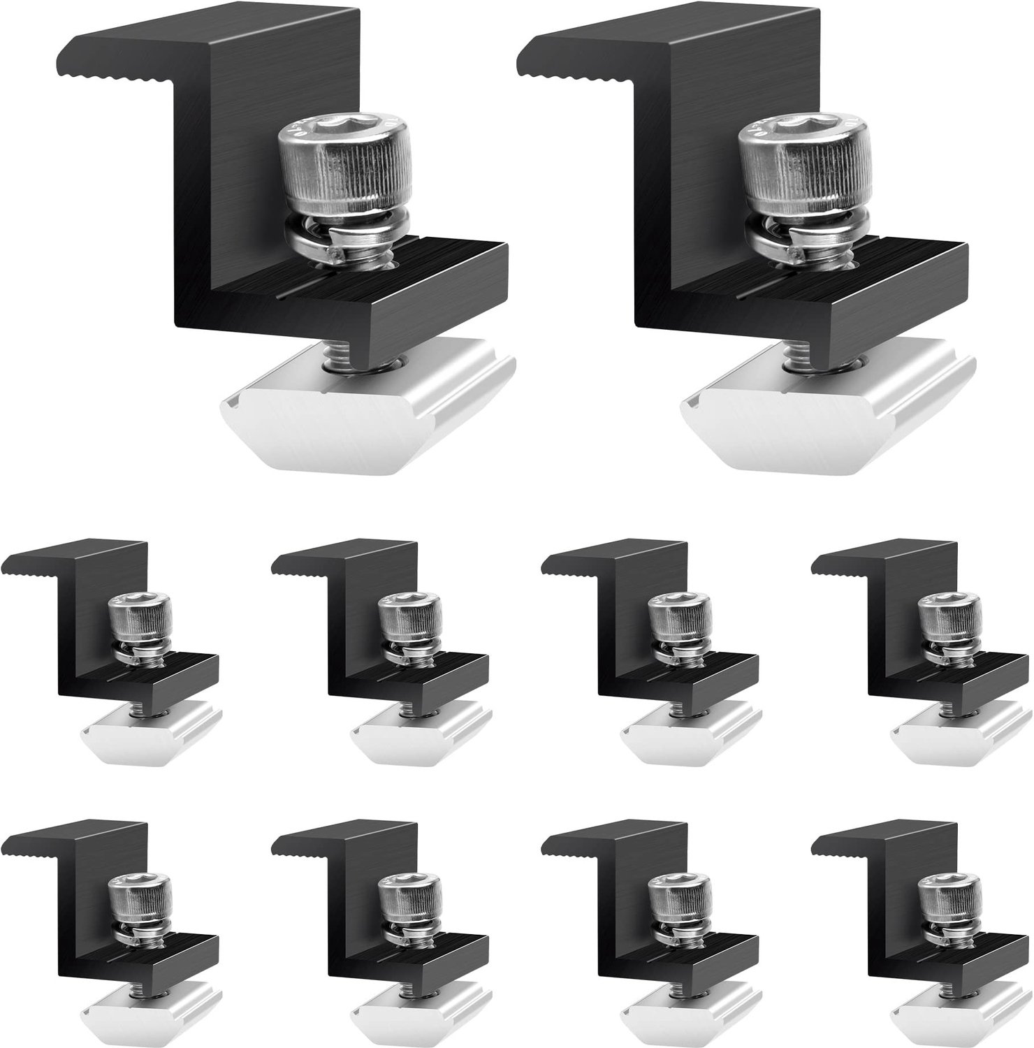 Set van 10 Zonnepaneel Eindklemmen, 30mm