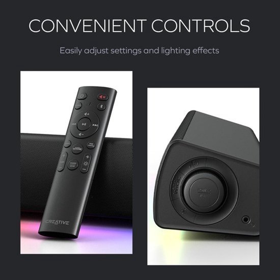 Gaming-soundbar - Pc-speaker - Films en games - SuperWide-technologie - 61 cm - Zwart — afbeelding 3