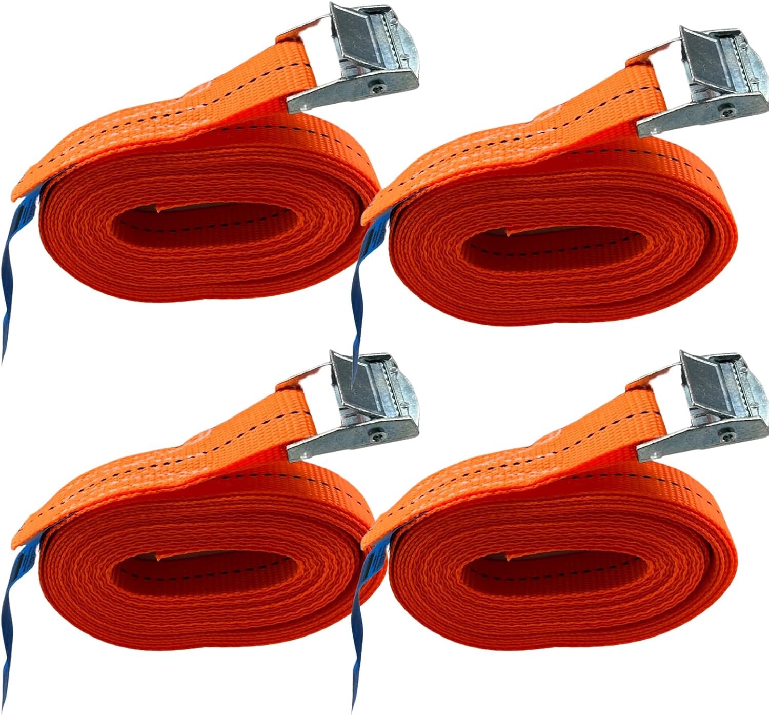 4x Spanbanden met Klemgesp 25mm x 250kg - Laadzekering voor Auto, Caravan