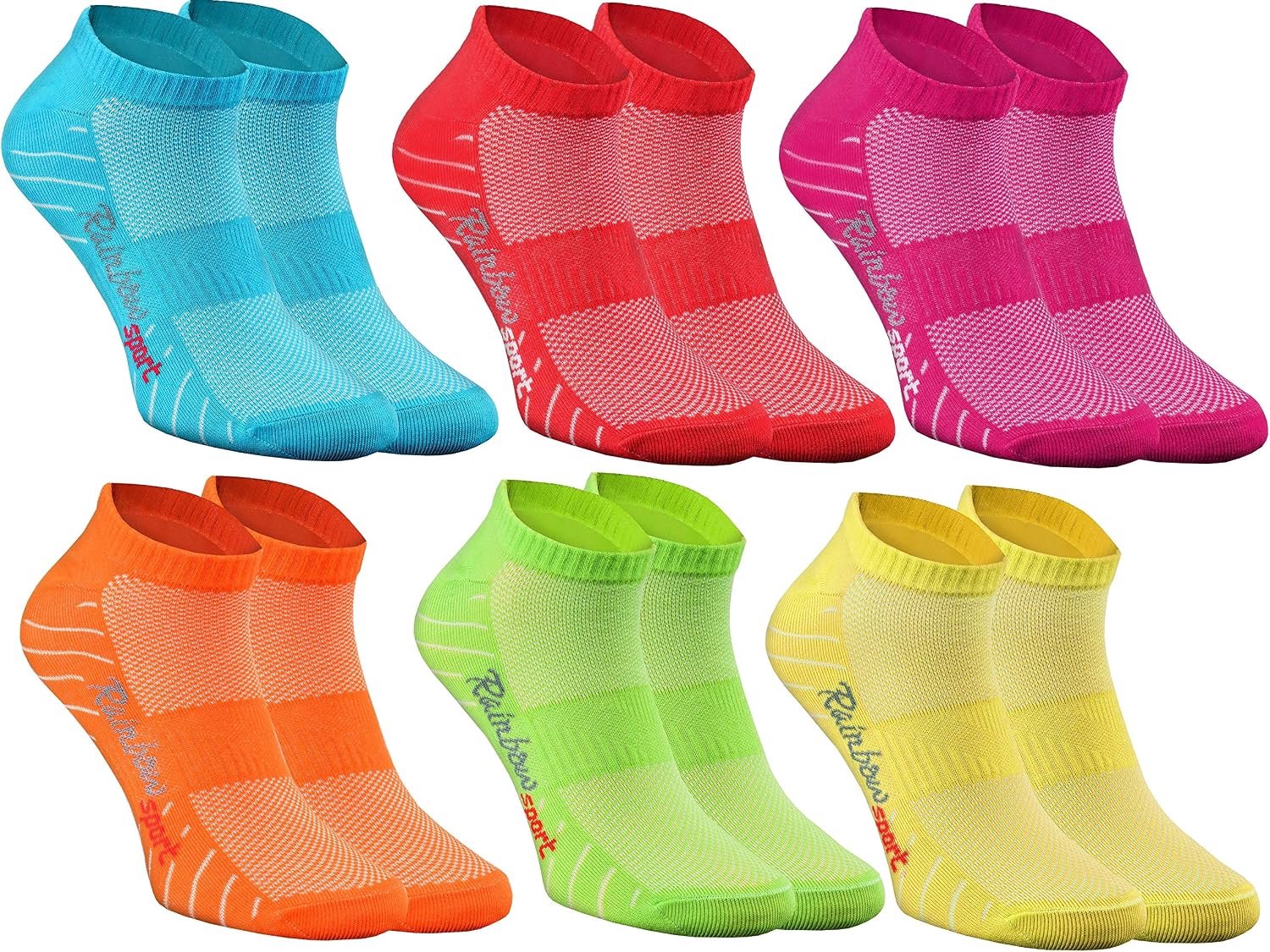Rainbow Socks Sportsokken - Comfortabele Quarter Sokken voor Dames & Heren