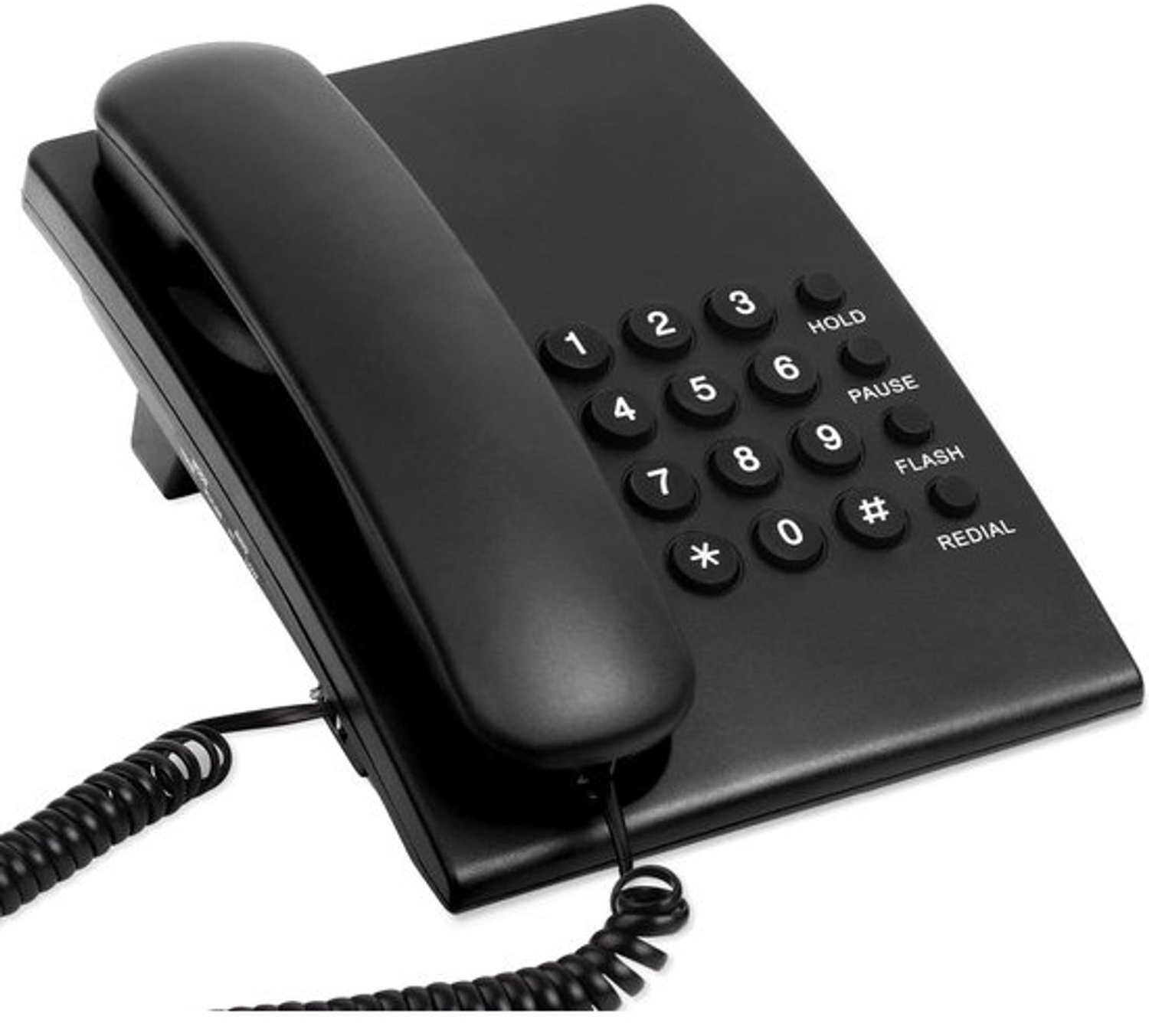 Vaste telefoon - Bureaumodel - Thuis en kantoor - Eenvoudig te bedienen - 22x19x6 cm - Zwart