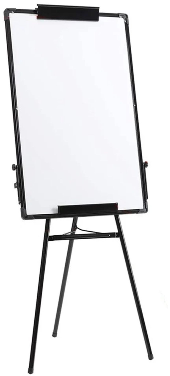 Tremeo Verstelbaar Whiteboard - Stevig driepootstatief - 90x60 cm - Handige papierhouders - Magnetisch - Whiteboards - Flipover