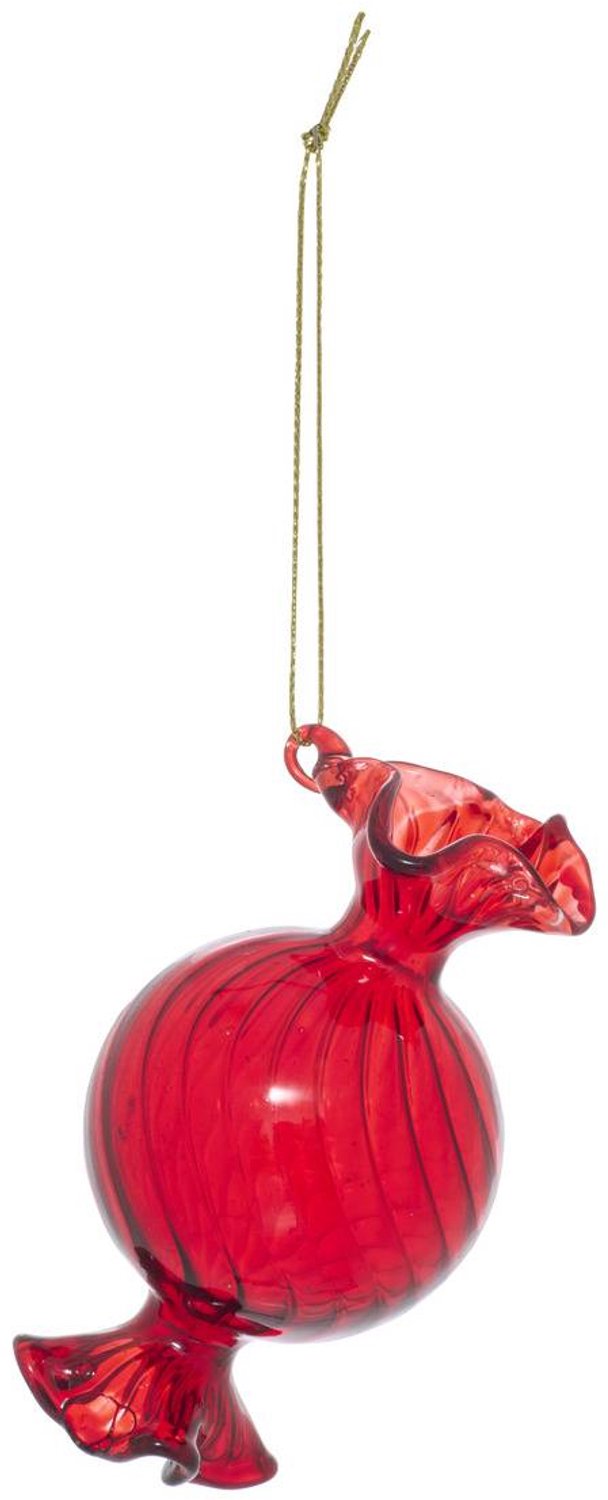 Feeric lights & Christmas Rode glazen dennenboom-hanger, 9 cm Rouge