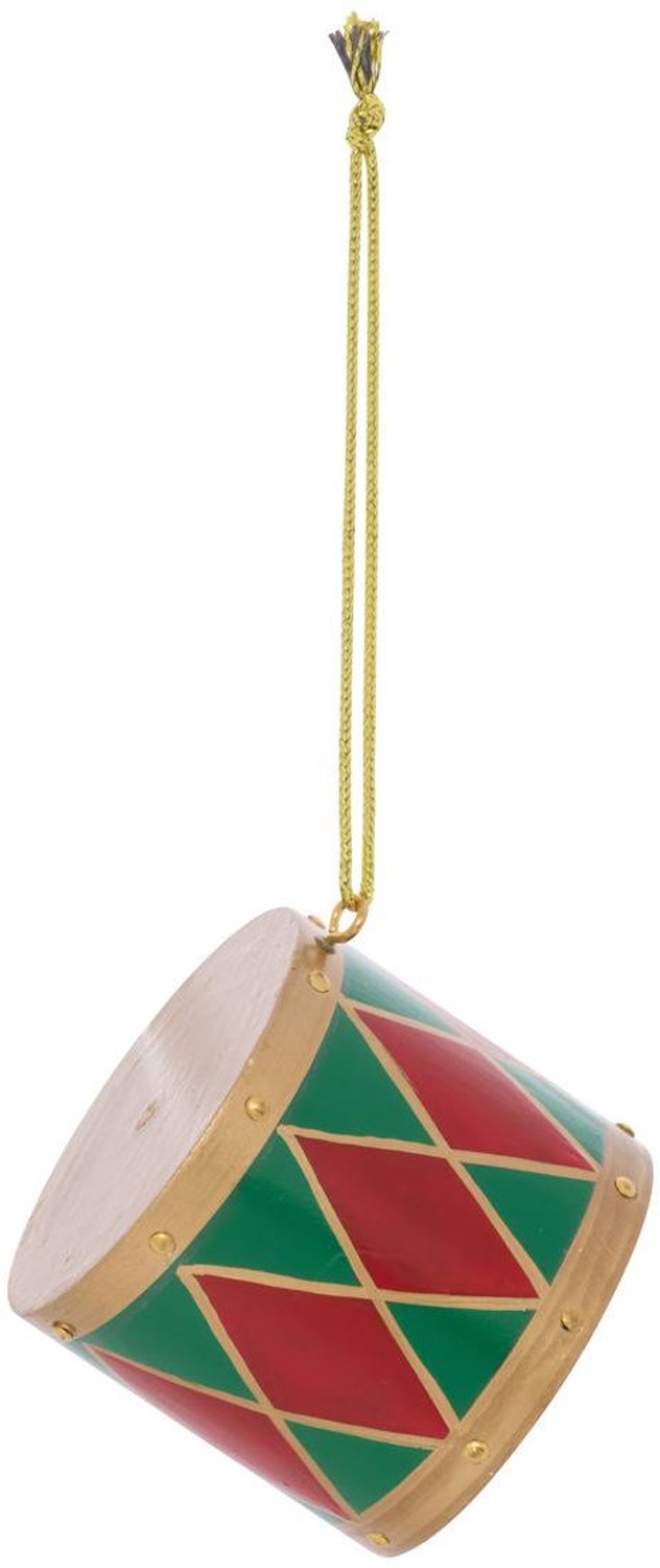Feeric lights & Christmas Hangversiering in de vorm van een dennenboom, van rood en groen hout, 5 cm Multicolore
