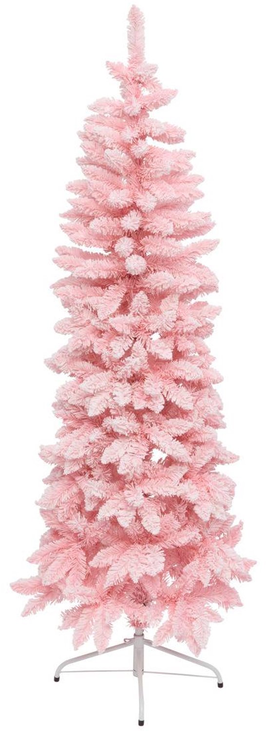 Sapin de Noël artificiel rose floqué 180 cm