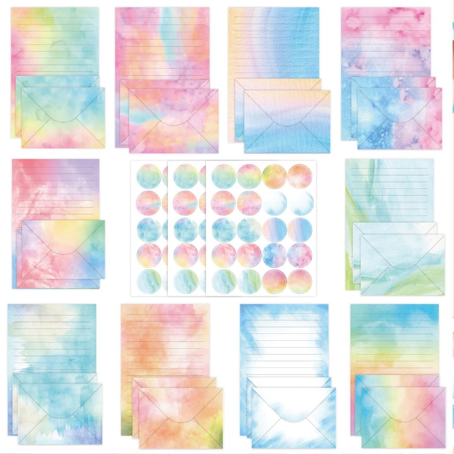 160-delige Briefpapierset met Enveloppen en Stickers