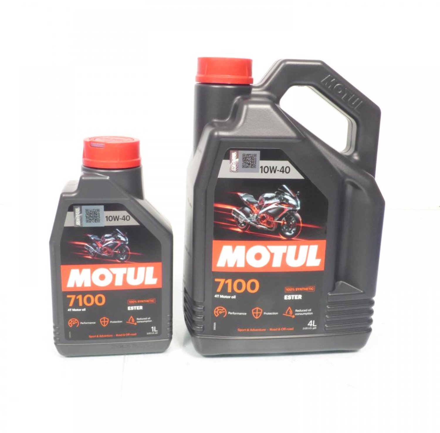 Bus smeerolie Motul 7100 10W40 4T 100% Synthetisch 4+1L voor motor Nieuw