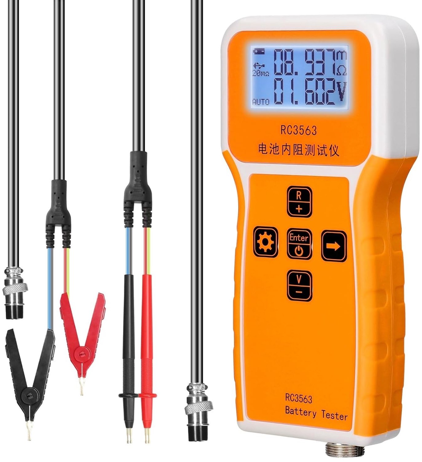 Accurate 200Ω 100V Batterijtester met 3-cijferig Display voor Lithium en Loodzuuraccu's, Professioneel en Betrouwbaar
