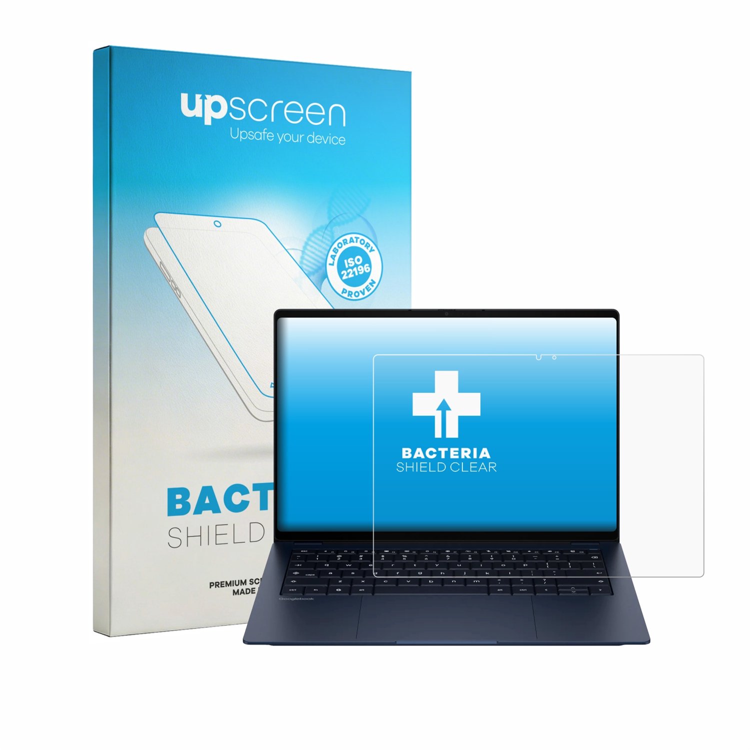 upscreen - Screenprotector voor HP Googlebook 14 - Folie Beschermfolie transparant antibacterieel