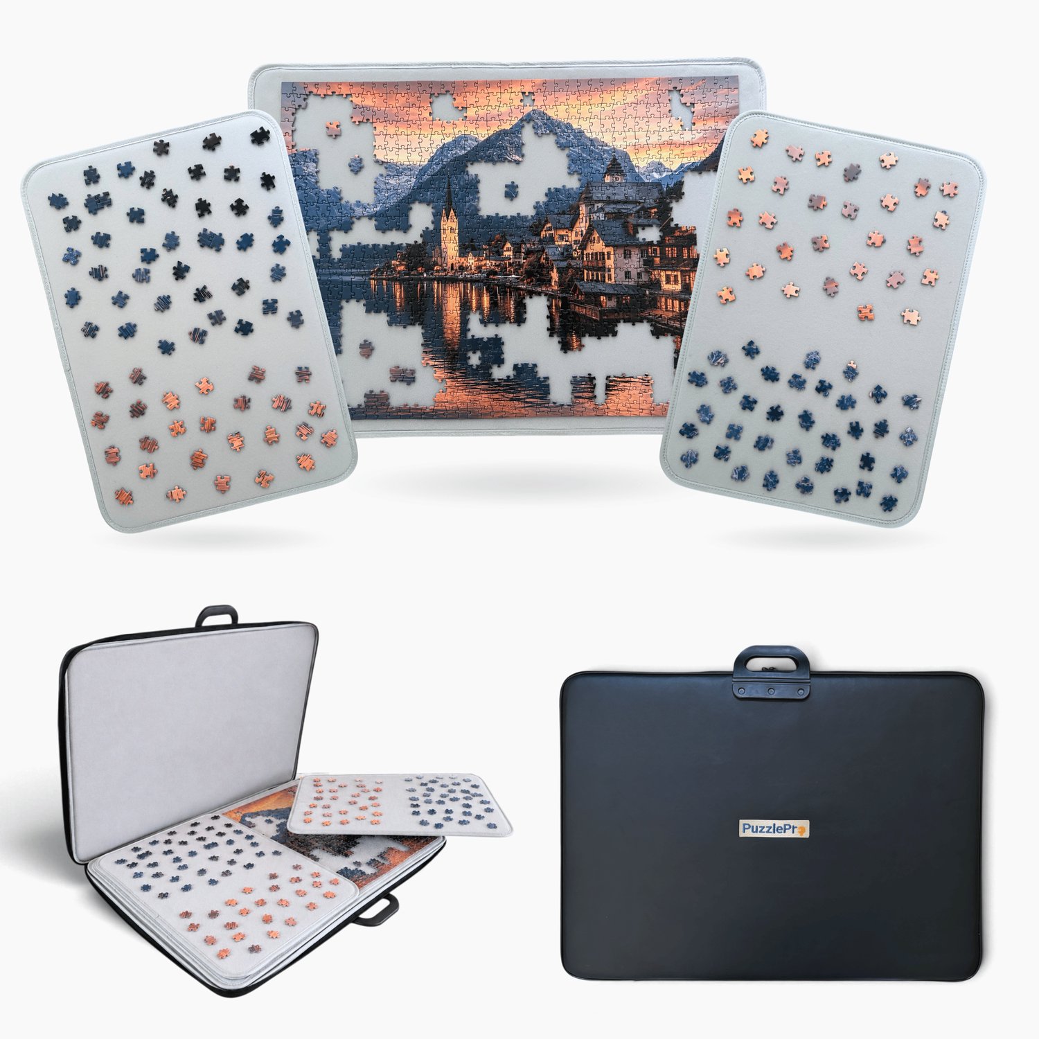 PuzzlePro Puzzelkoffer (Comfort) - 1000 stukjes - 73x53cm - Puzzelmap - Puzzelkoffer - Puzzeltafel - Portapuzzle - Puzzelbord - Puzzelmat - Puzzelplaat - Puzzelplank