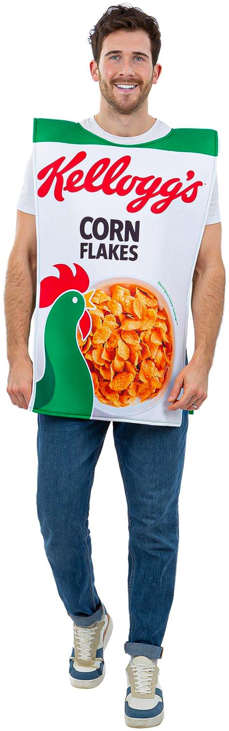 RUBIES NL - Kellogg's Corn Flakes ontbijtgranen doos kostuum voor volwassenen