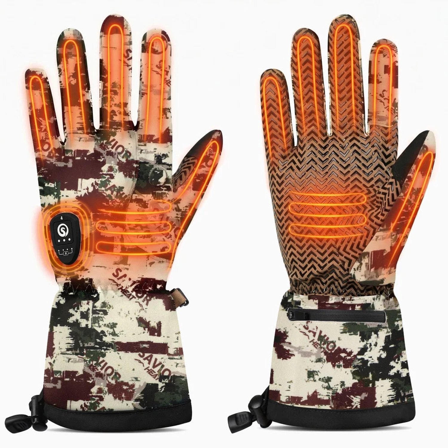Savior Heat Verwarmde Jachthandschoenen – Waterdicht Winddicht – /Camouflage – /L Groen