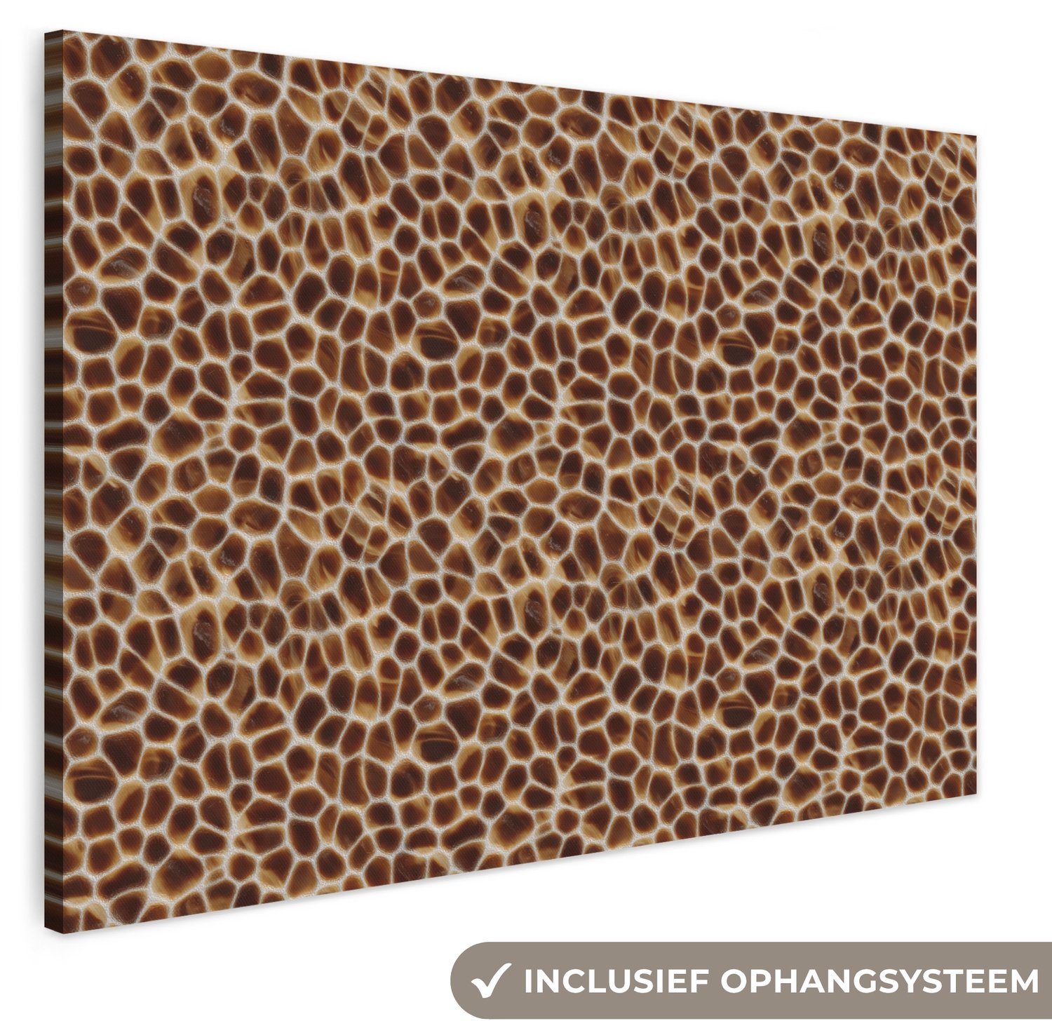Canvas schilderij 180x120 cm - Exclusieve wanddecoratie Schildpad - Bruin - Patroon - Muurdecoratie woonkamer - Slaapkamer decoratie - Kamer accessoires - Schilderijen op canvas groot XXL