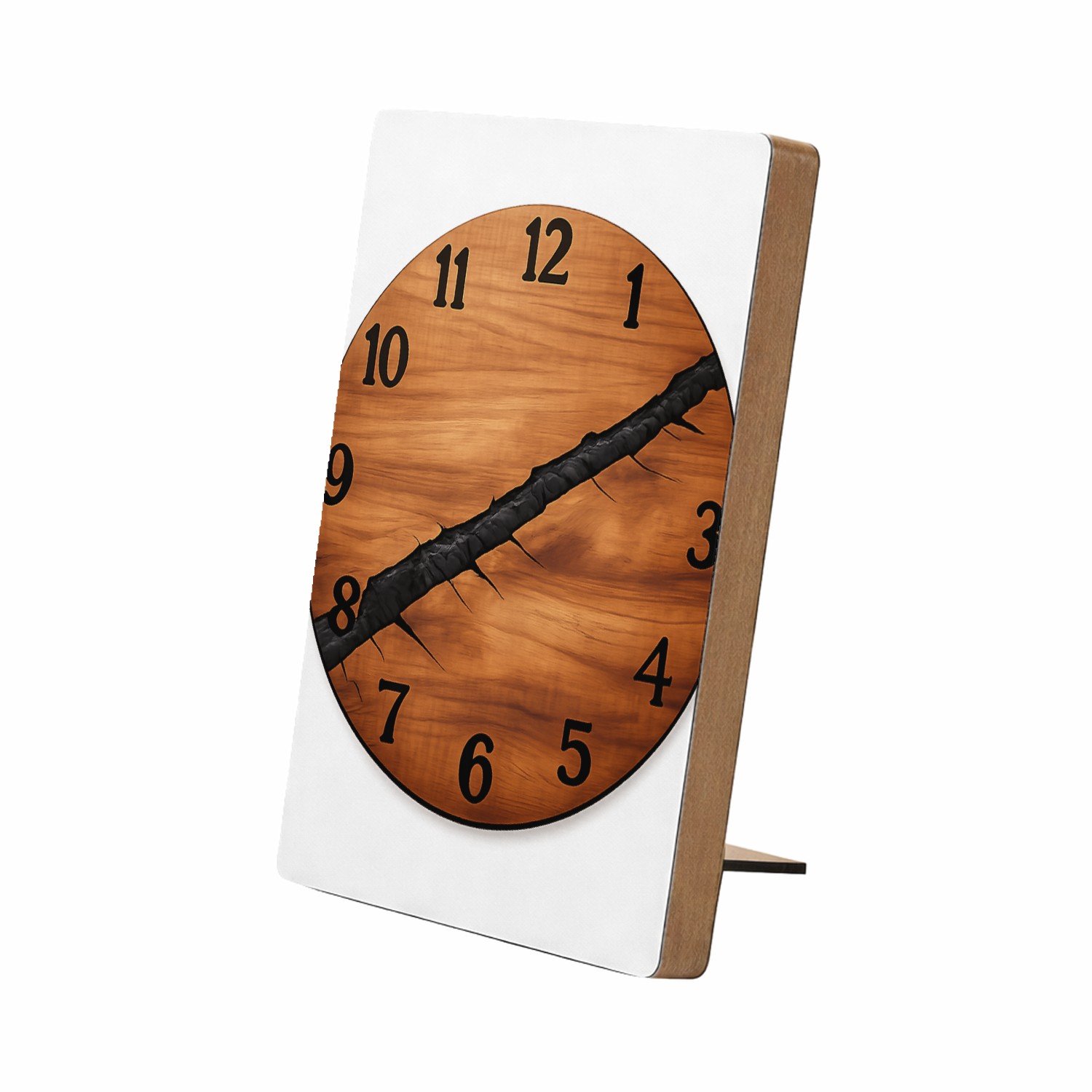 Mr Cadeautjes Glasframe/MDF 12,7 x 17,8 - design Een ronde kompasplaat met gegraveerde windrichtingen en een | cadeau Wit