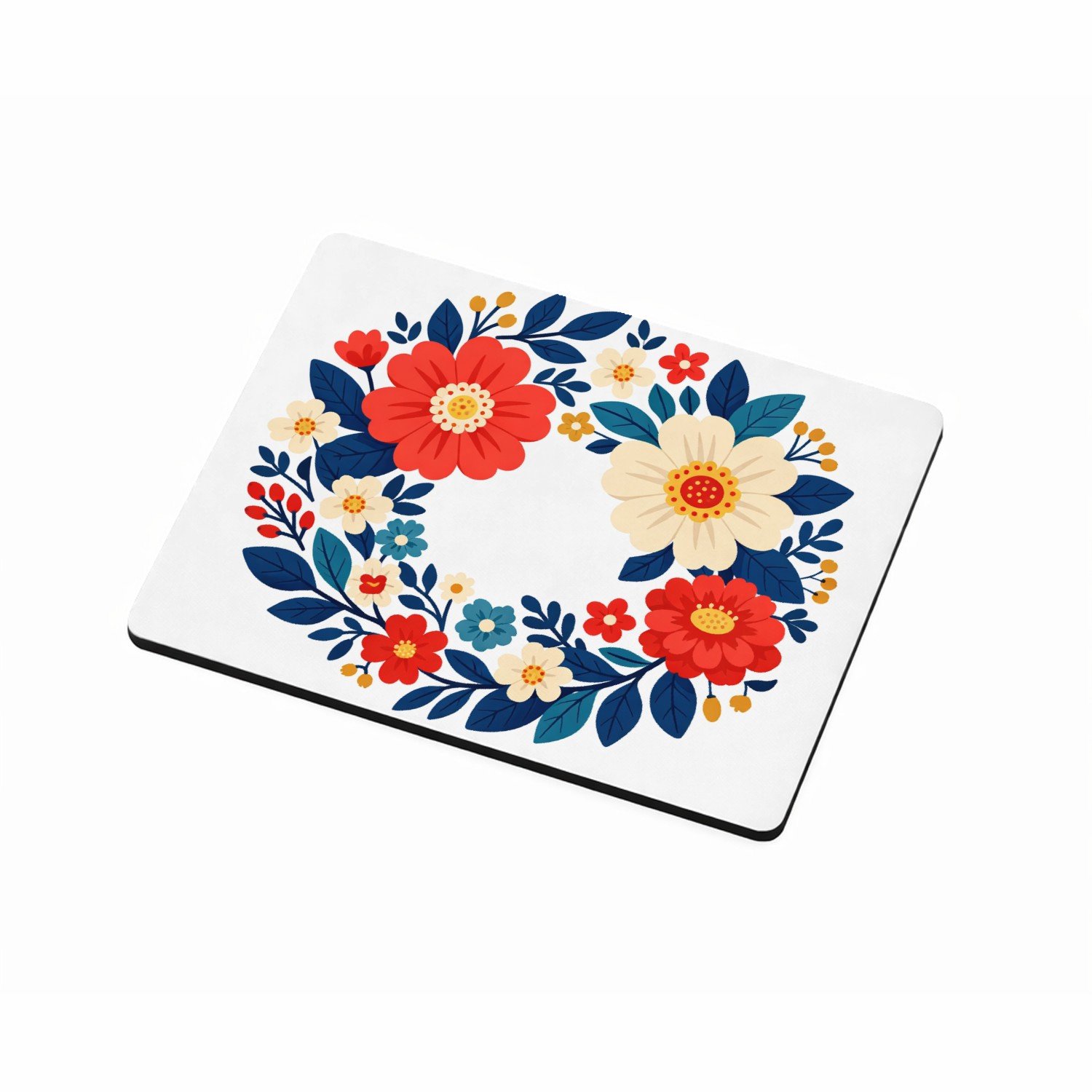 Mr Cadeautjes MDF magnetische fotolijst 9 x 7 - design Een nieuwe retro-cadeauprint met een botanische rand en een | cadeau Wit