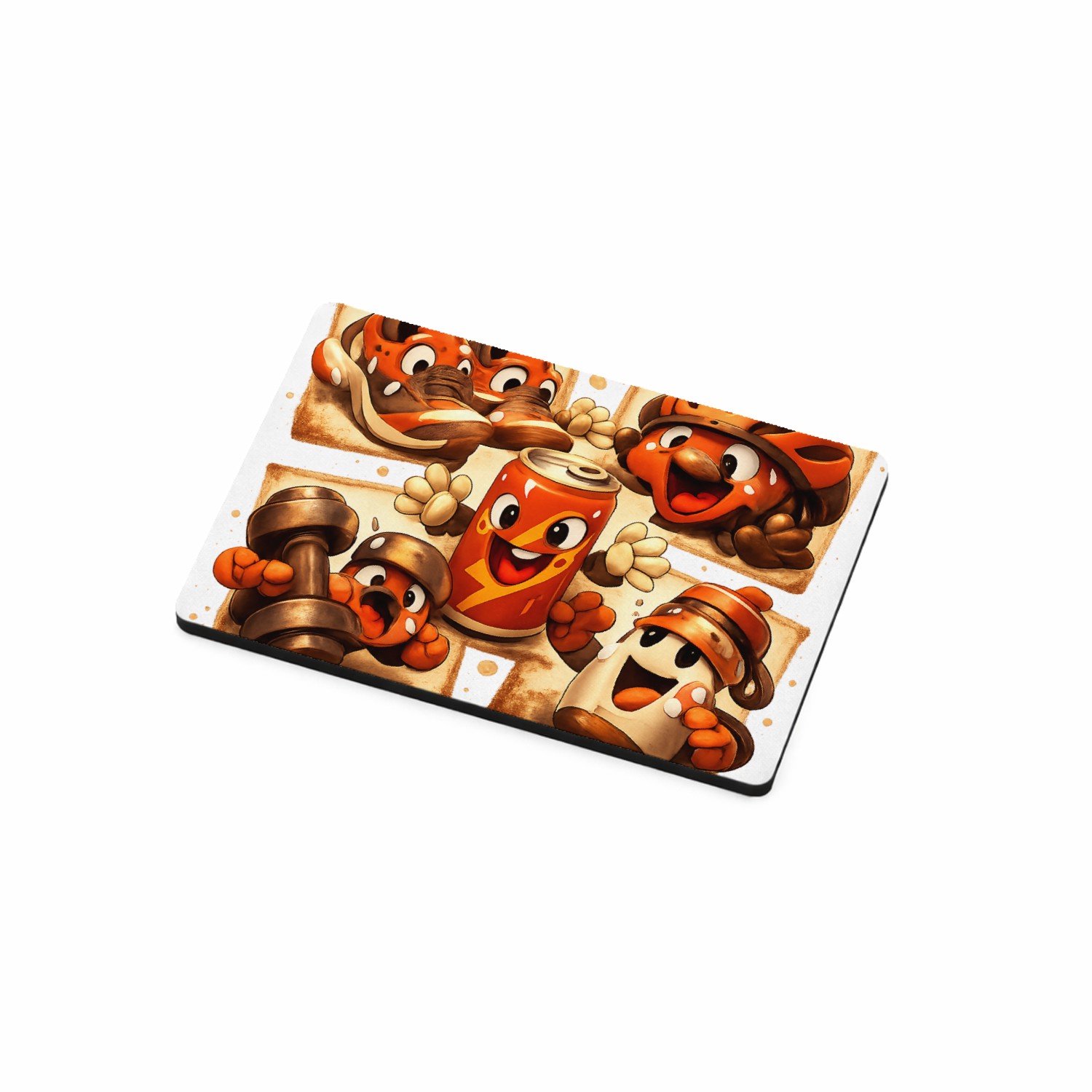Mr Cadeautjes MDF magnetische fotolijst 7,5 x 5 - design Een collage van sportieve gereedschappen die uitgeput en vro | cadeau Wit