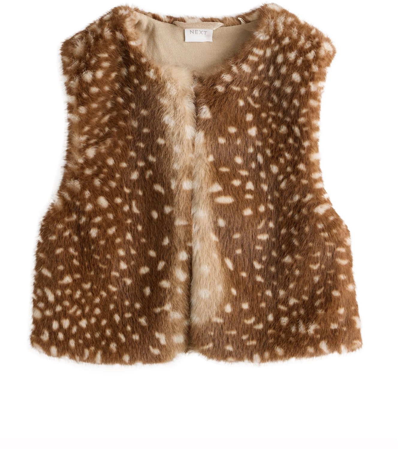 Next Meisjes Bodywarmer van imitatiebont Deer Animal Print