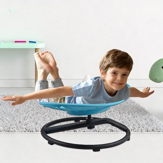 Draai Stoel - Kinder Sensorische Draaistoel - 360° Draaiende Stoel - TOT 100kg - Antislip - Veilig - Balans Speelgoed - Educatief Speelgoed - Voor ADHD & Autisme - Thuis & School - Voor Coördinatie & Evenwicht — afbeelding 3