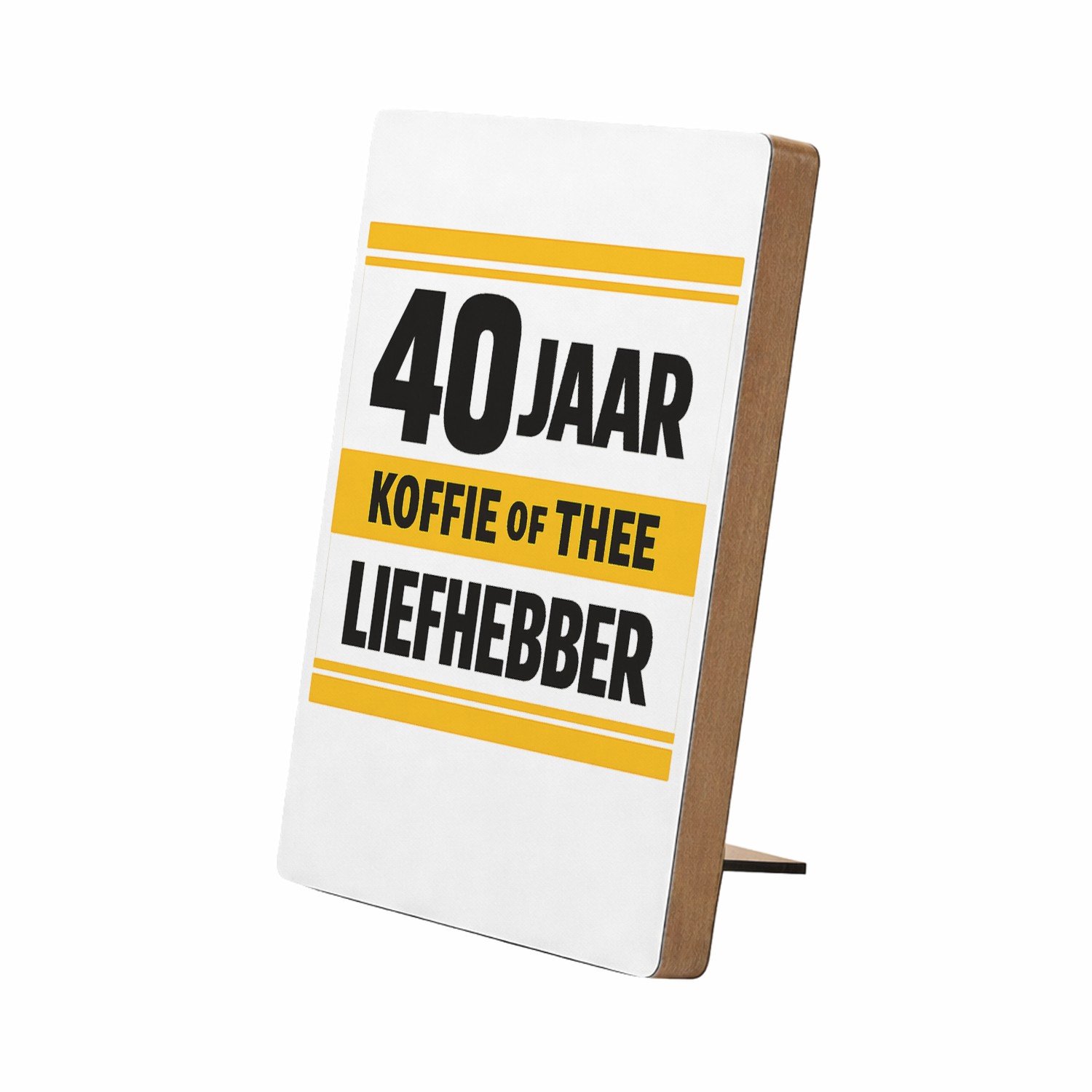 Mr Cadeautjes Glasframe/MDF 12,7 x 17,8 - design Humoristische jubileumopdruk rond een favoriete drank in een | cadeau Wit