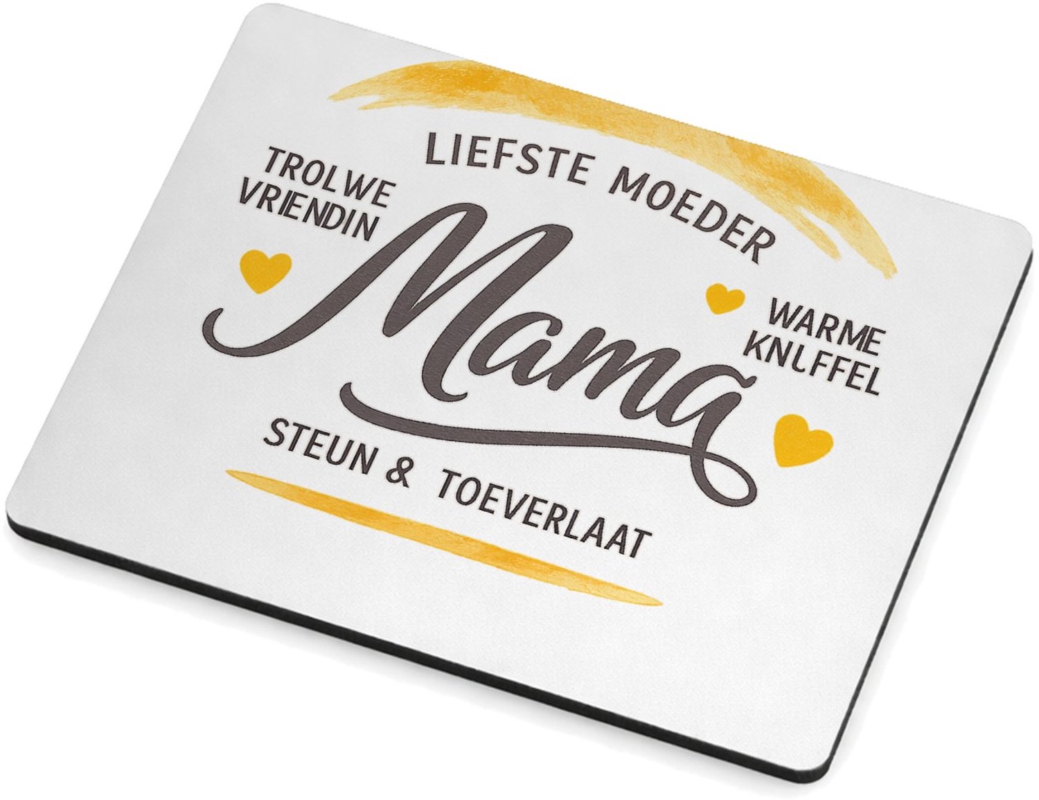 Mr Cadeautjes MDF magnetische fotolijst 9 x 7 - design Een warme, persoonlijke typografische print met een opvallen | cadeau Wit