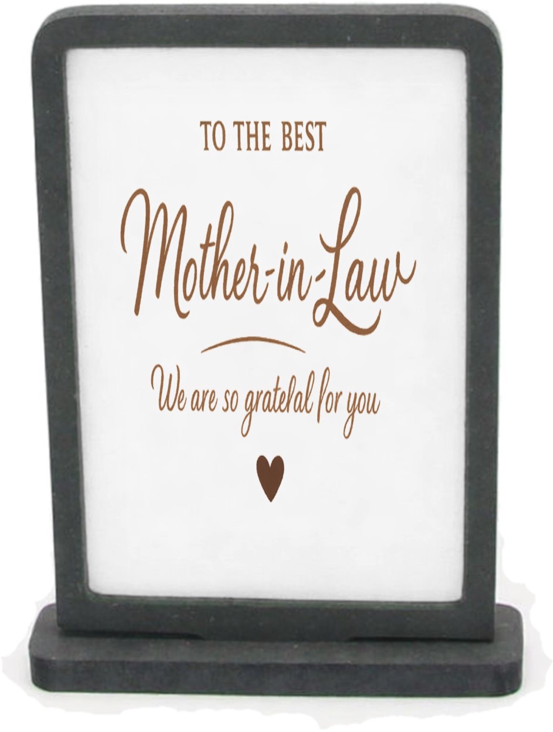 Mr Cadeautjes Houten fotolijst rechthoek met MDF inleg - design Een warme typografische cadeauboodschap voor een andere fami | cadeau Wit
