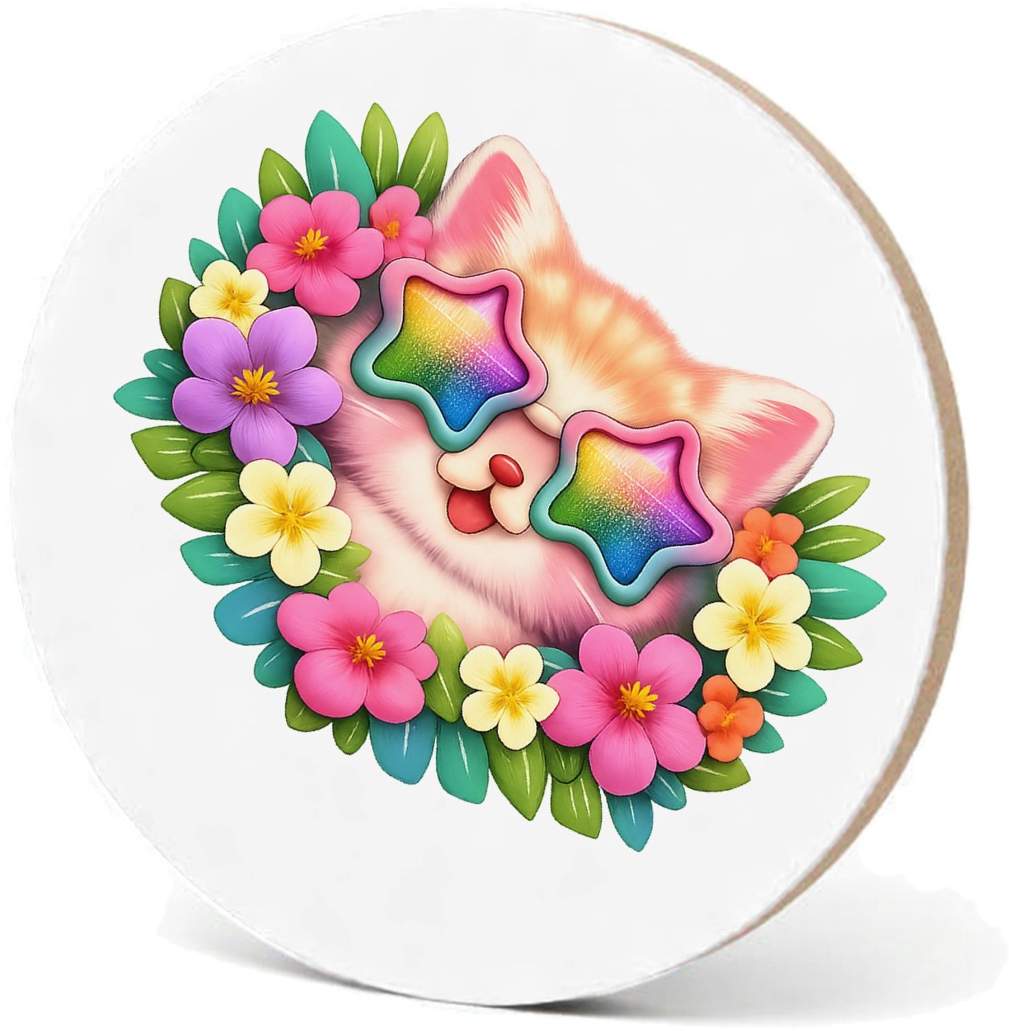 Mr Cadeautjes MDF fotolijst - design Een stoer en vrolijk fantasiedier als centraal badge-motief | cadeau Wit