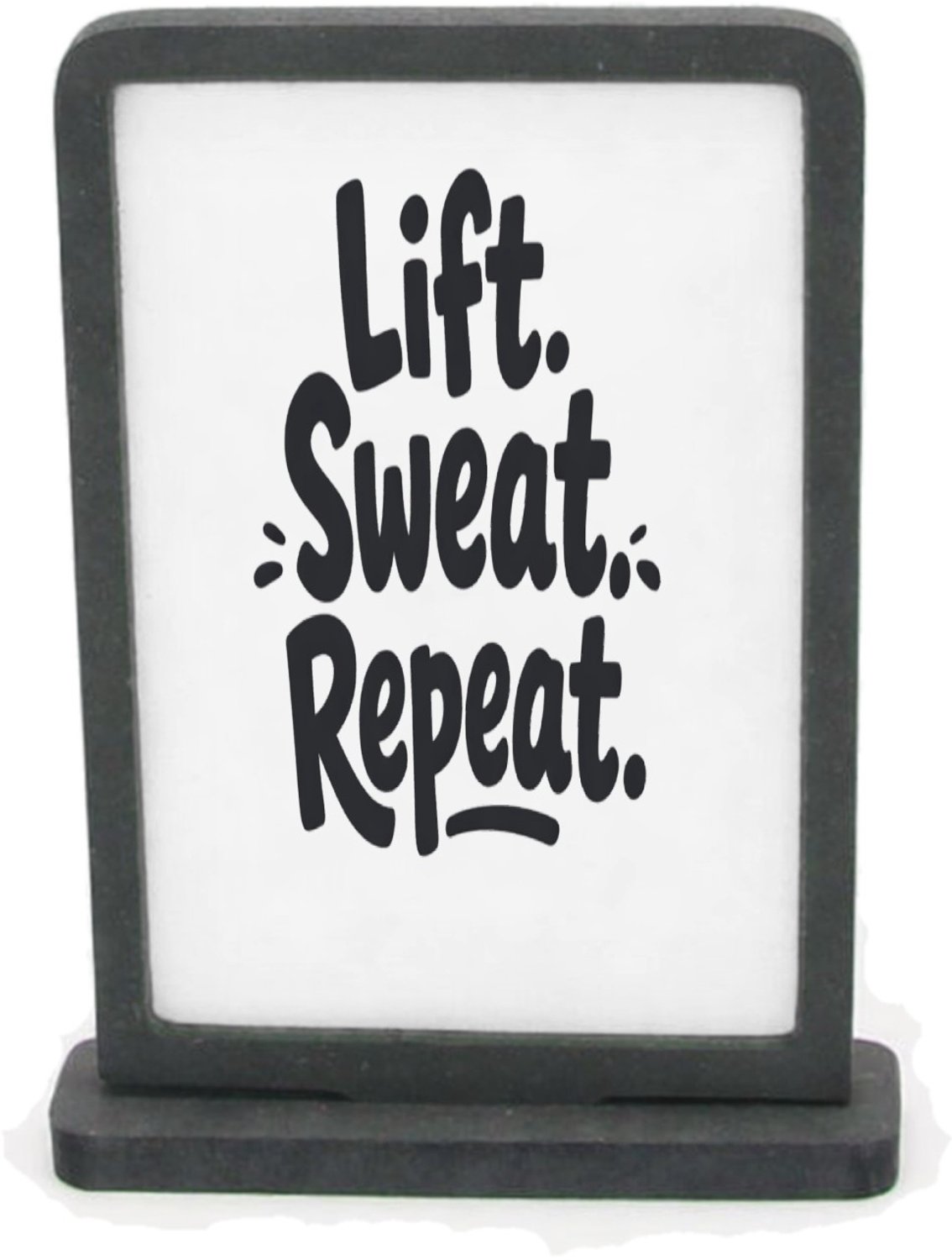 Mr Cadeautjes Houten fotolijst rechthoek met MDF inleg - design Minimalistische cadeautekst met een sportieve twist | cadeau Wit
