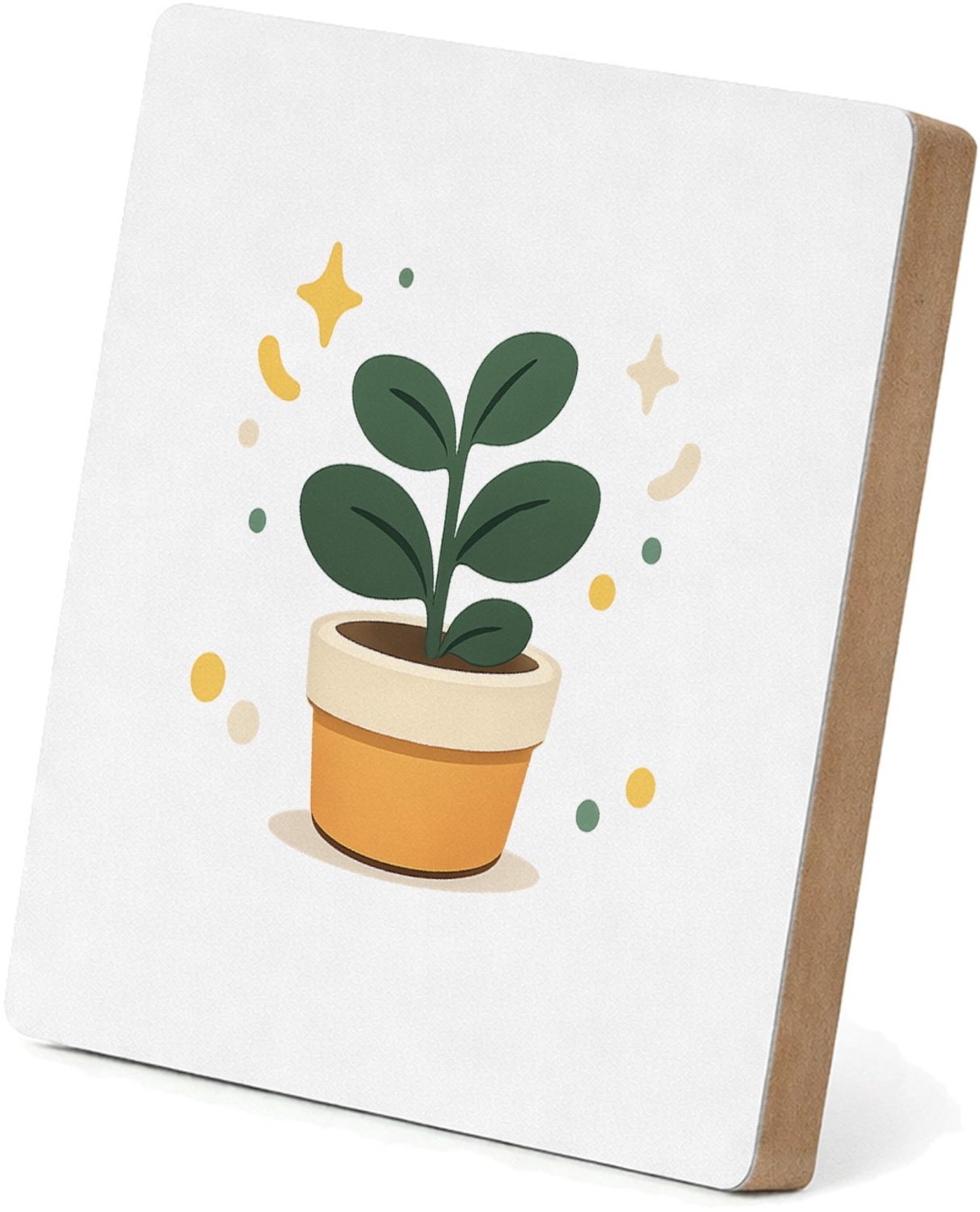 Mr Cadeautjes MDF staande fotolijst 15,2 x 15,2 - design Een vrolijke bedankmok met een kleine, centraal geplaatste i | cadeau Wit