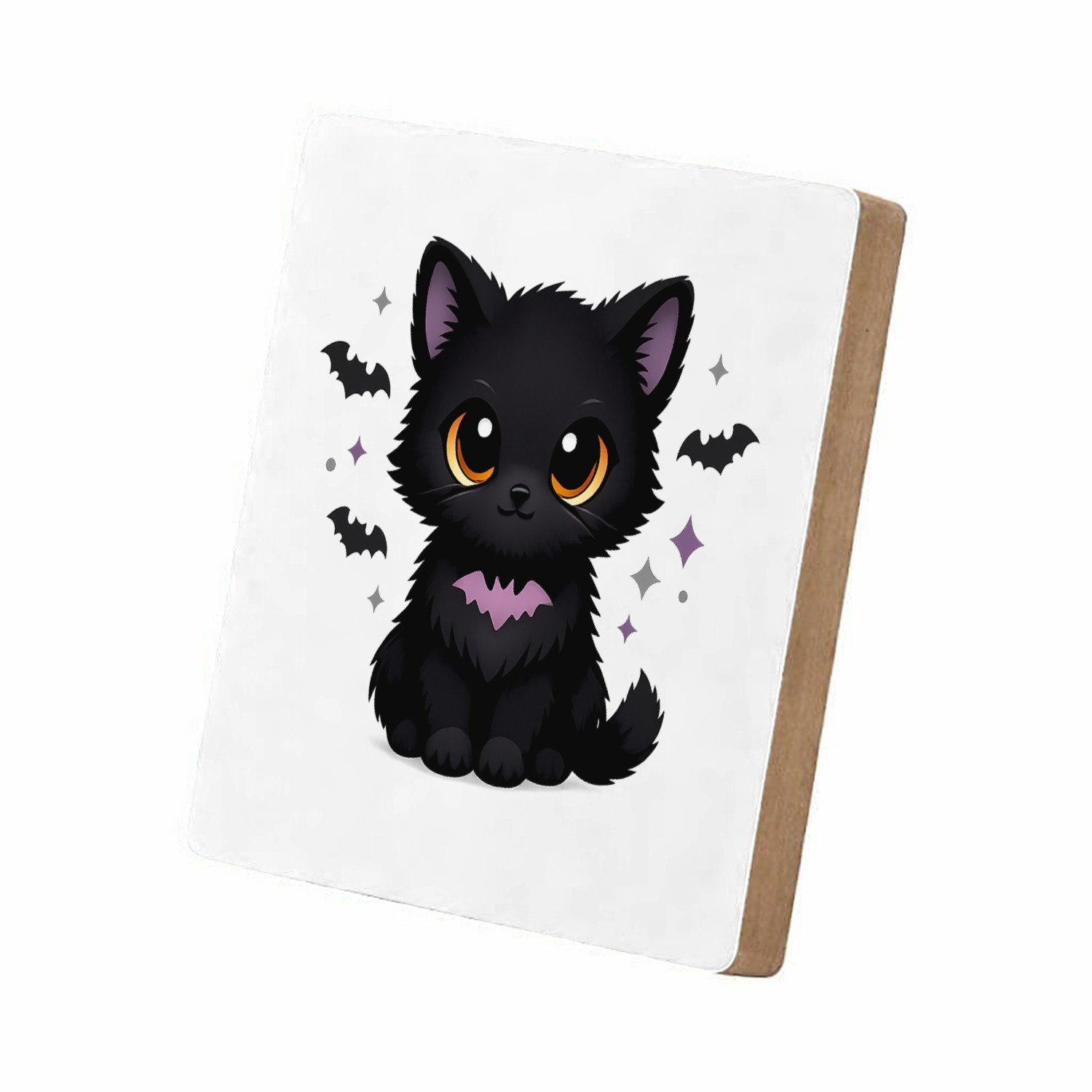 Mr Cadeautjes MDF staande fotolijst 15,2 x 15,2 - design Schattige herfstvos met magische bladeren | cadeau Wit