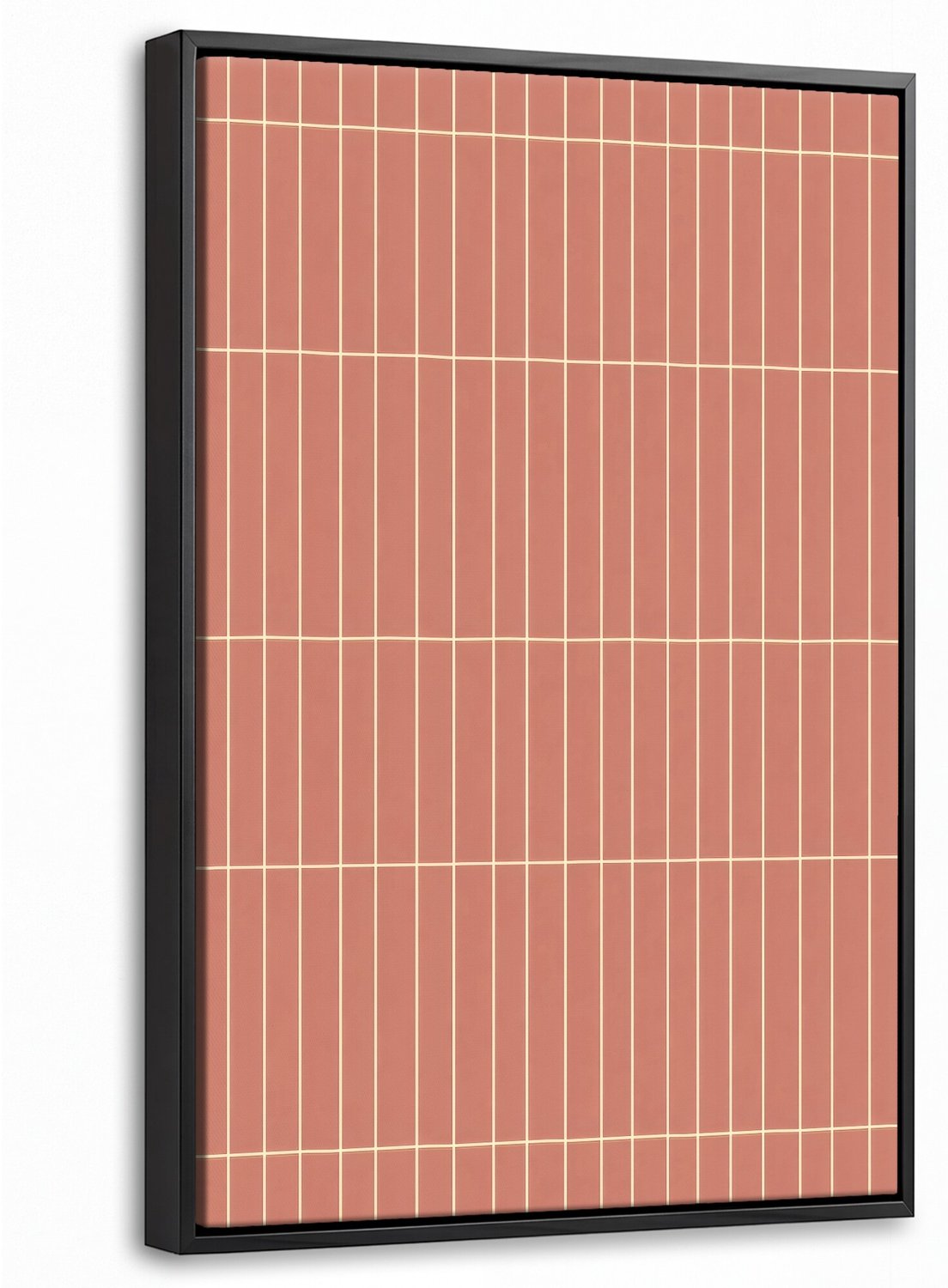 Canvas Schilderij met Baklijst 40x60cm - Patroon - Tegels - Terracotta - Muurdecoratie woonkamer - Slaapkamer decoratie - Kamer accessoires - Schilderijen op canvas met lijst