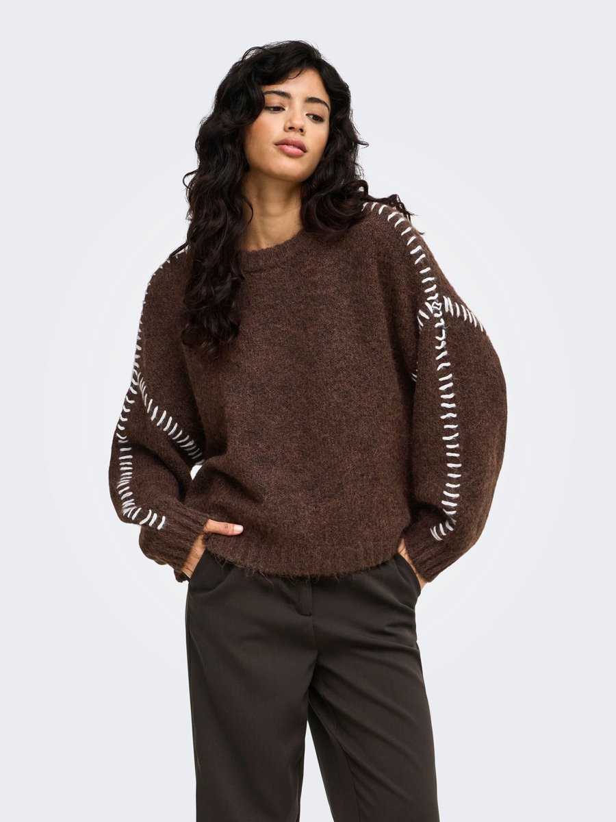 JDY - JDYZOEY LIFE L/S ON STITCH PULL KNT Dames Trui — cadeau in Cadeau-ideeën - foto 4