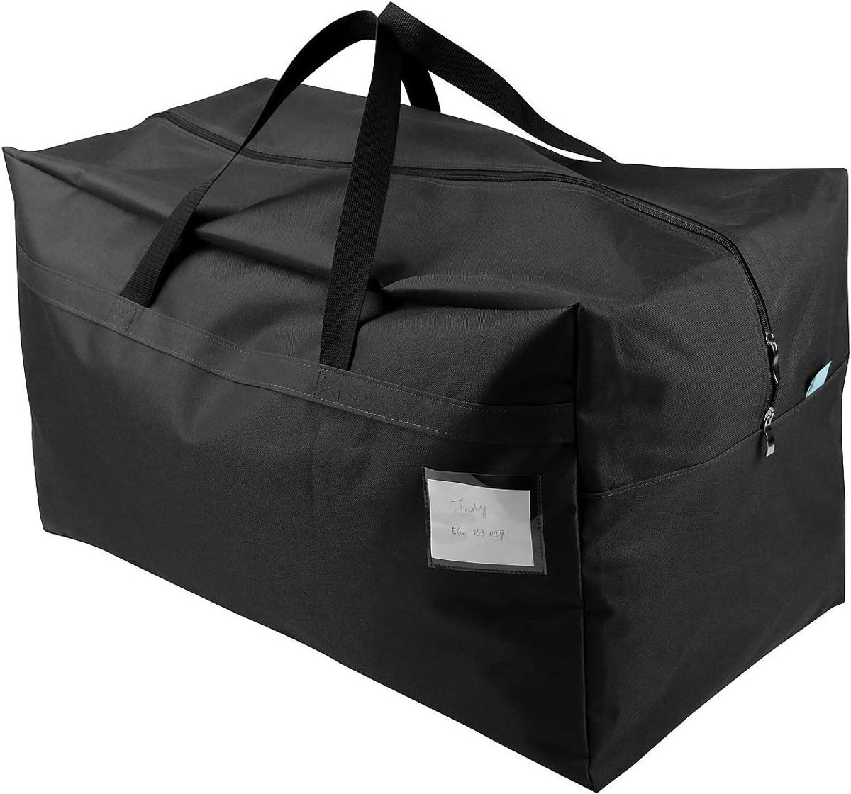 Wasbare Waterdichte College Tote Bag van 100L voor Verhuizen, Opslag en Decoratie, Zwart