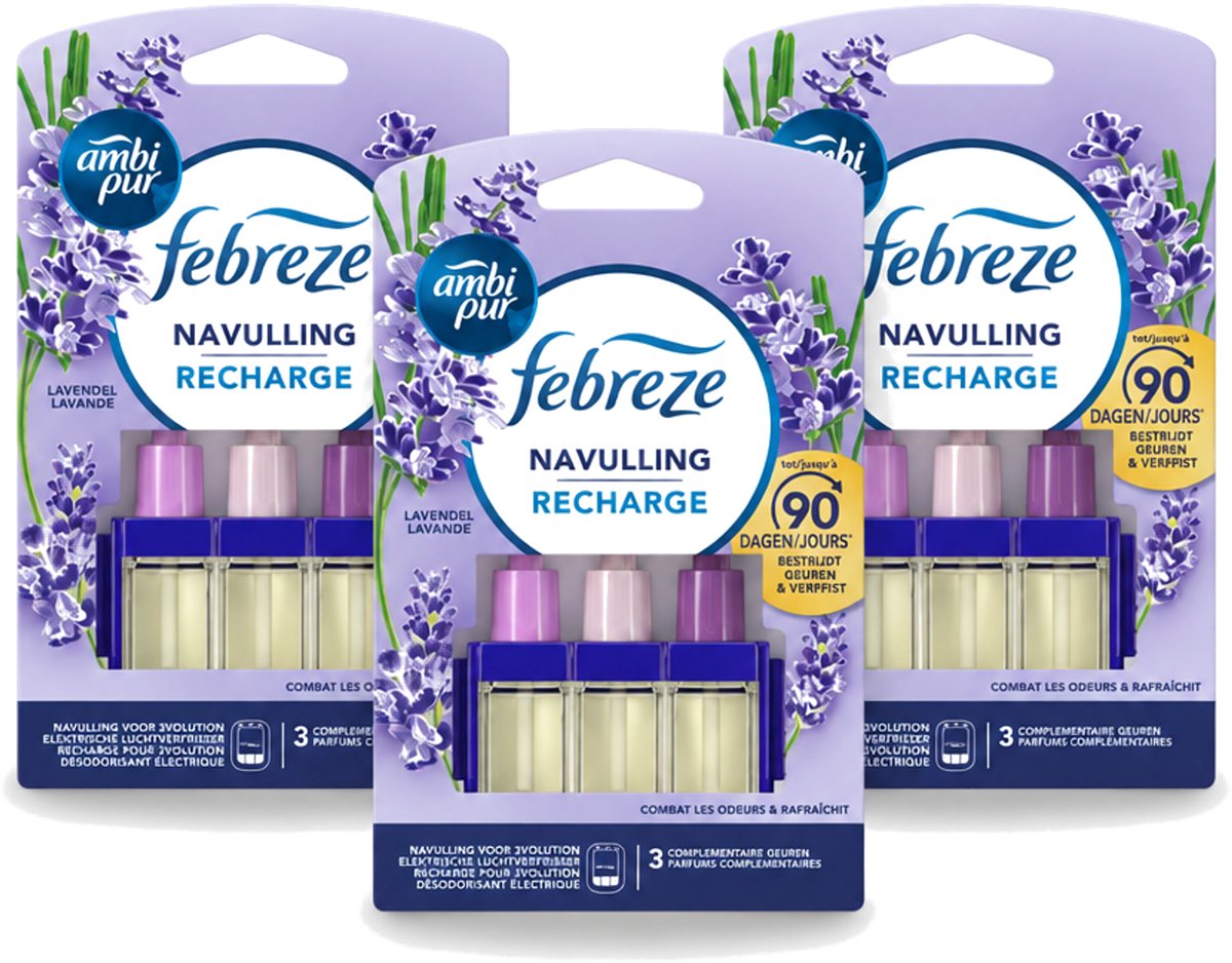 3 x Ambi Pur - 3Volution - Navulling - Lavendel - 20 ml - Voordeelverpakking - 3 stuks
