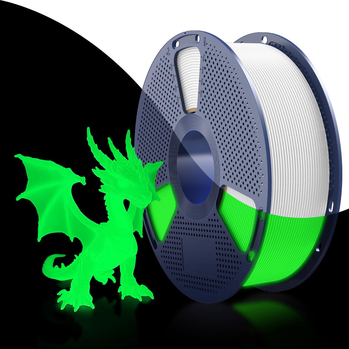 SUNLU PETG Glow in The Dark Filament, lichtgevend PETG-filament voor 3D-printer 1,75 mm, hoge helderheid en lange - ShopVlot