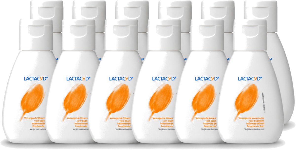 12 x Lactacyd – Verzorgend – Mild en pH-vriendelijk – 50 ml - Voordeelverpakking - 12 stuks