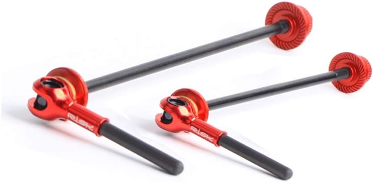 Fiets snelspanner 40g - titanium en carbon - ultralicht - perfecte pasvorm voor MTB en wegfiets - ShopVlot