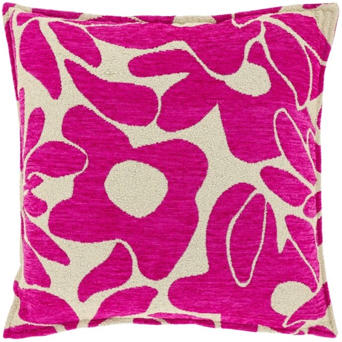 Unique Living Sierkussen Lies - Fuchsia - 45x45cm Roze