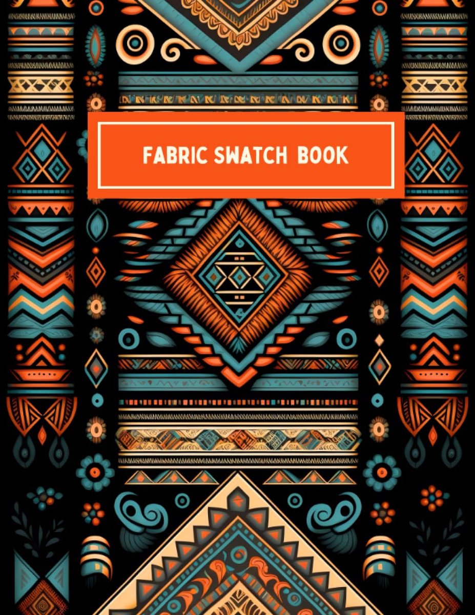 Fabric Swatch Book: 120 pages. 8.5x11 inches. Journal for artists or fabric textile designers, sewing, fashion - ShopVlot
