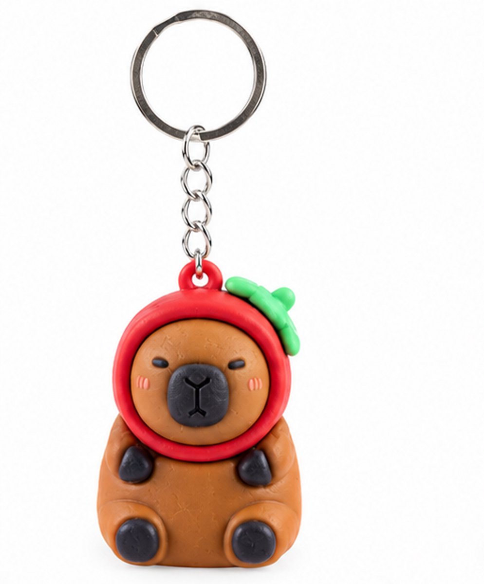 Schattige Capybara Sleutelhanger 3D – Siliconen Capibara Tashanger