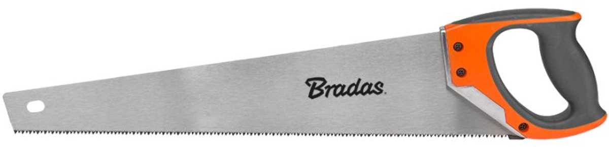 Bradas handzaag V-SERIES, geharde staal SK5, 500 mm, antraciet/oranje