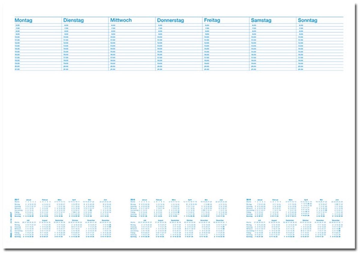 RNK Verlag schrijfonderlegger Office met kalender, 480×330 mm, 30 vel