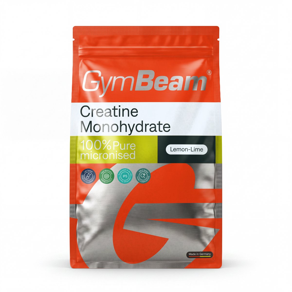 GymBeam 100% Creatine Monohydraat 1000 g citroen-limoen