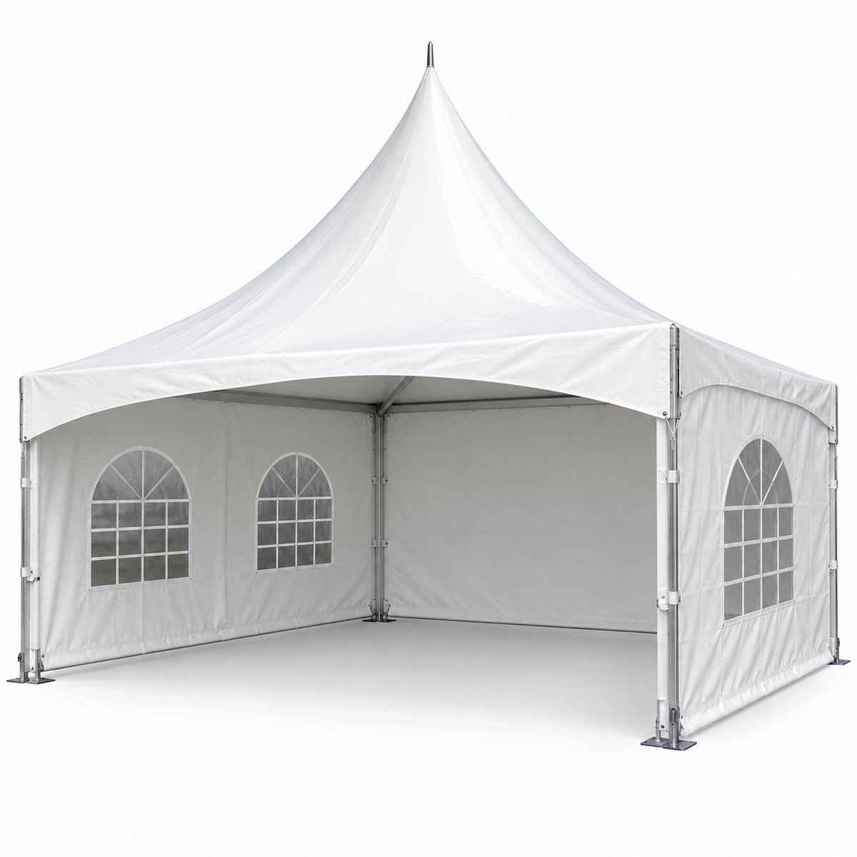 Ambisphere Professionele Pagodetent 6x6 m – PVC 820 g/m² – Kedersysteem – Brandvertragend M2 – Wit